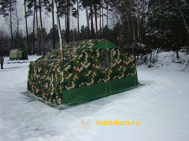Палатка Мобиба Р-34 на льду