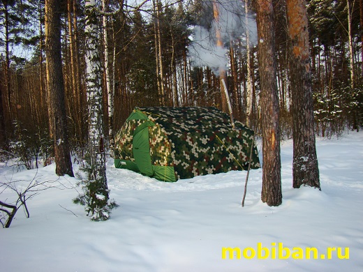 Тестирование палатки Роснар Р-34 при -34 С
