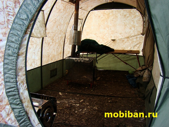 Мобиба МБ-104 в режиме отапливаемой палатки после парильных процедур