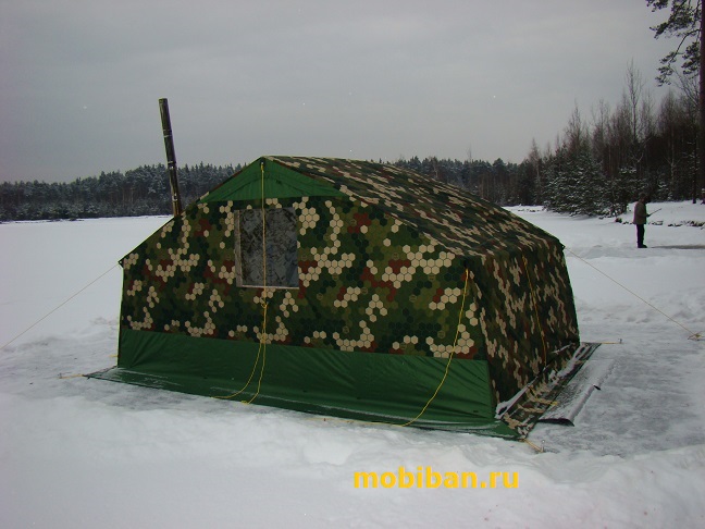 Палатка Роснар Р-34 на льду