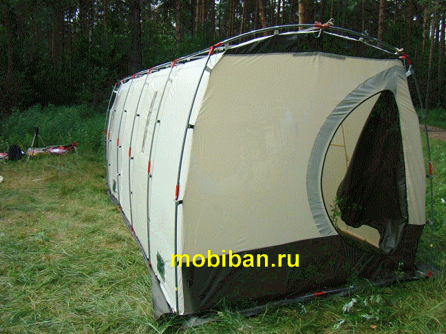 Мобильная баня МБ-552 М2. Внутренний тент. Панорама